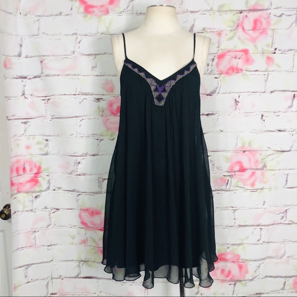 Express shift dress w beaded top